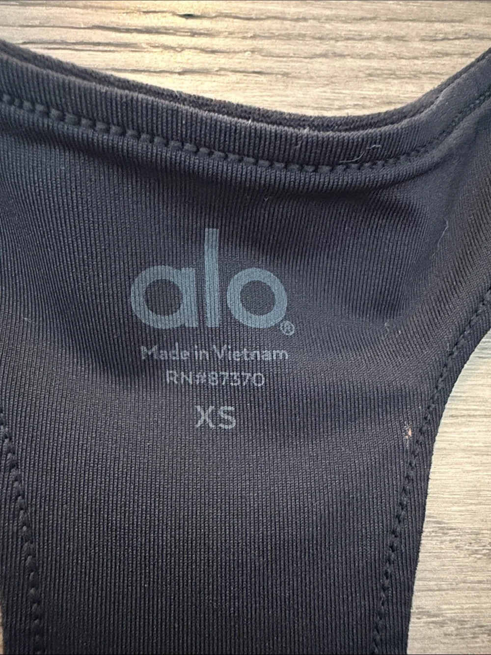 ALO Yoga Black Racerback Ribbed-Band Sports Bra